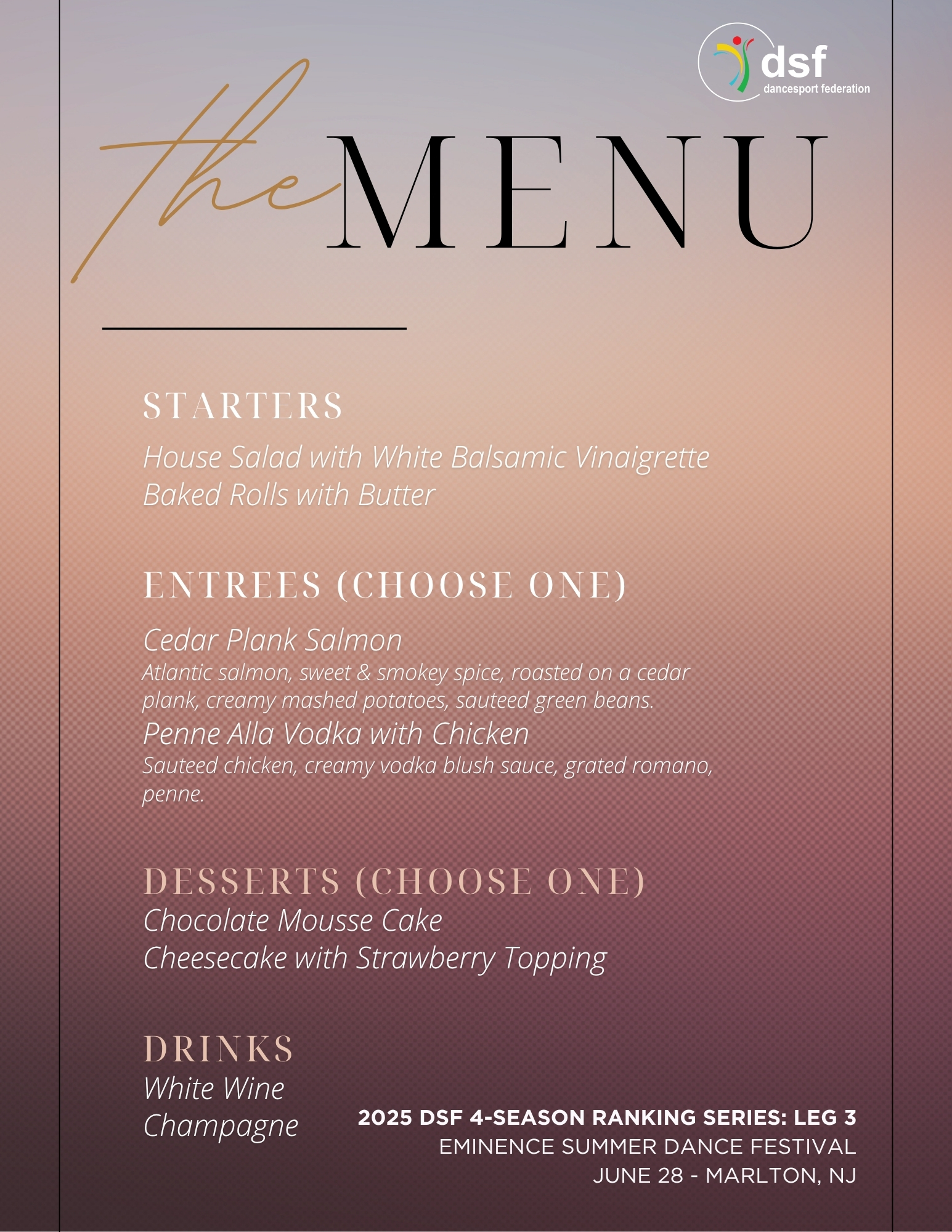 adult menu - DanceSport Federation