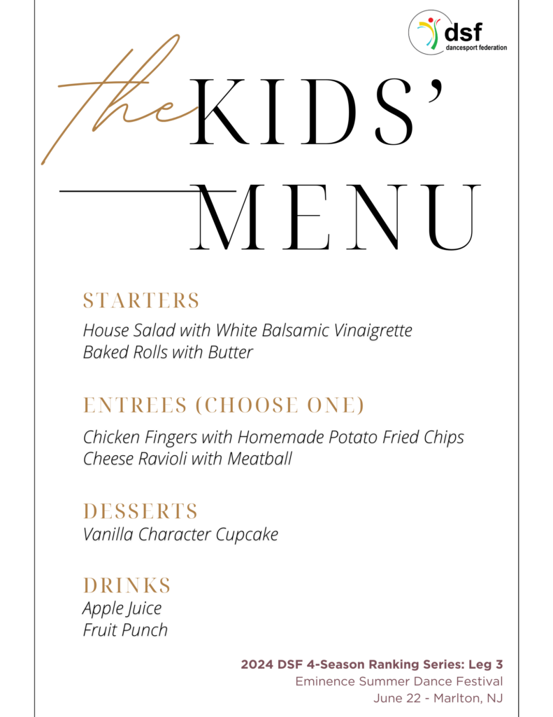 Simple Minimalist Wedding Menu (3) - DanceSport Federation